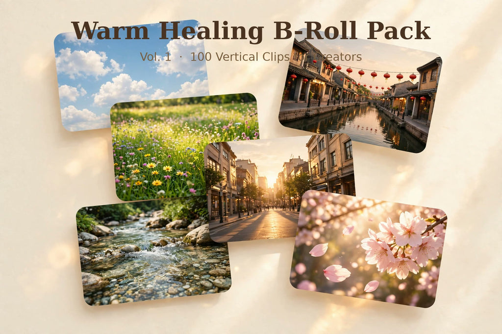 Warm Healing B-Roll Pack Vol. 1 — 100 Vertical HD Clips for Creators